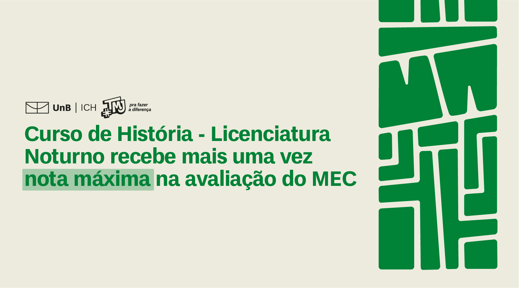 Parabenizamos a todos que fazem o curso de História ser nota máxima!